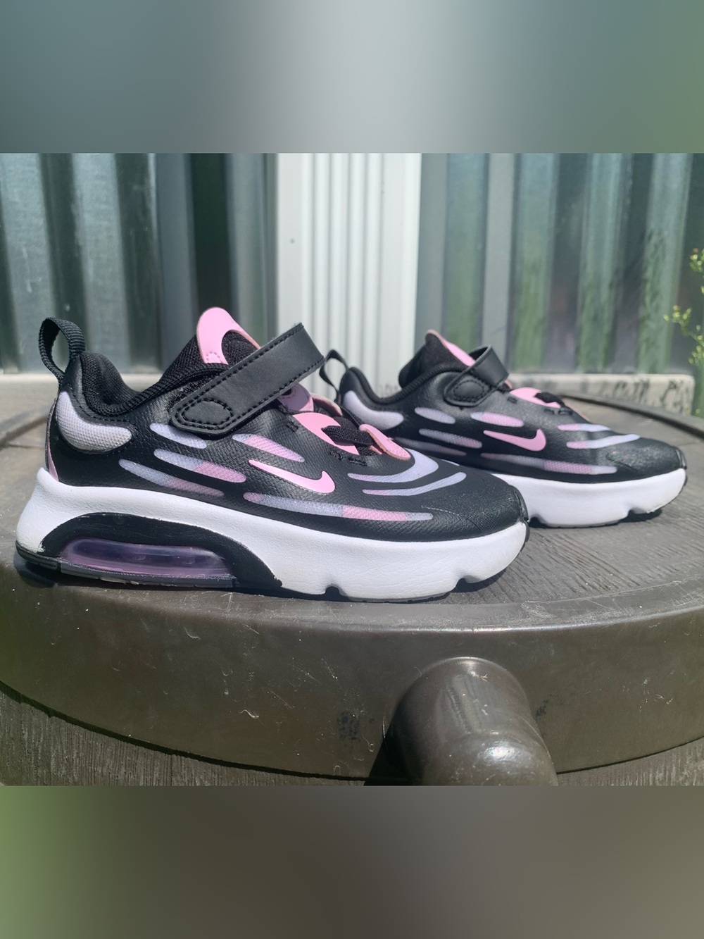 Nike Kids Black and Pink Air Max Sneakers
